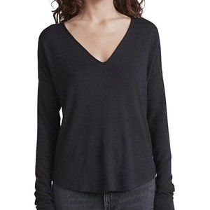 V-Neck Long-Sleeve Knit Top